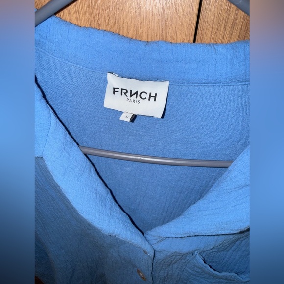 FRNCH Paris crinkle gauze blouse - Picture 3 of 4